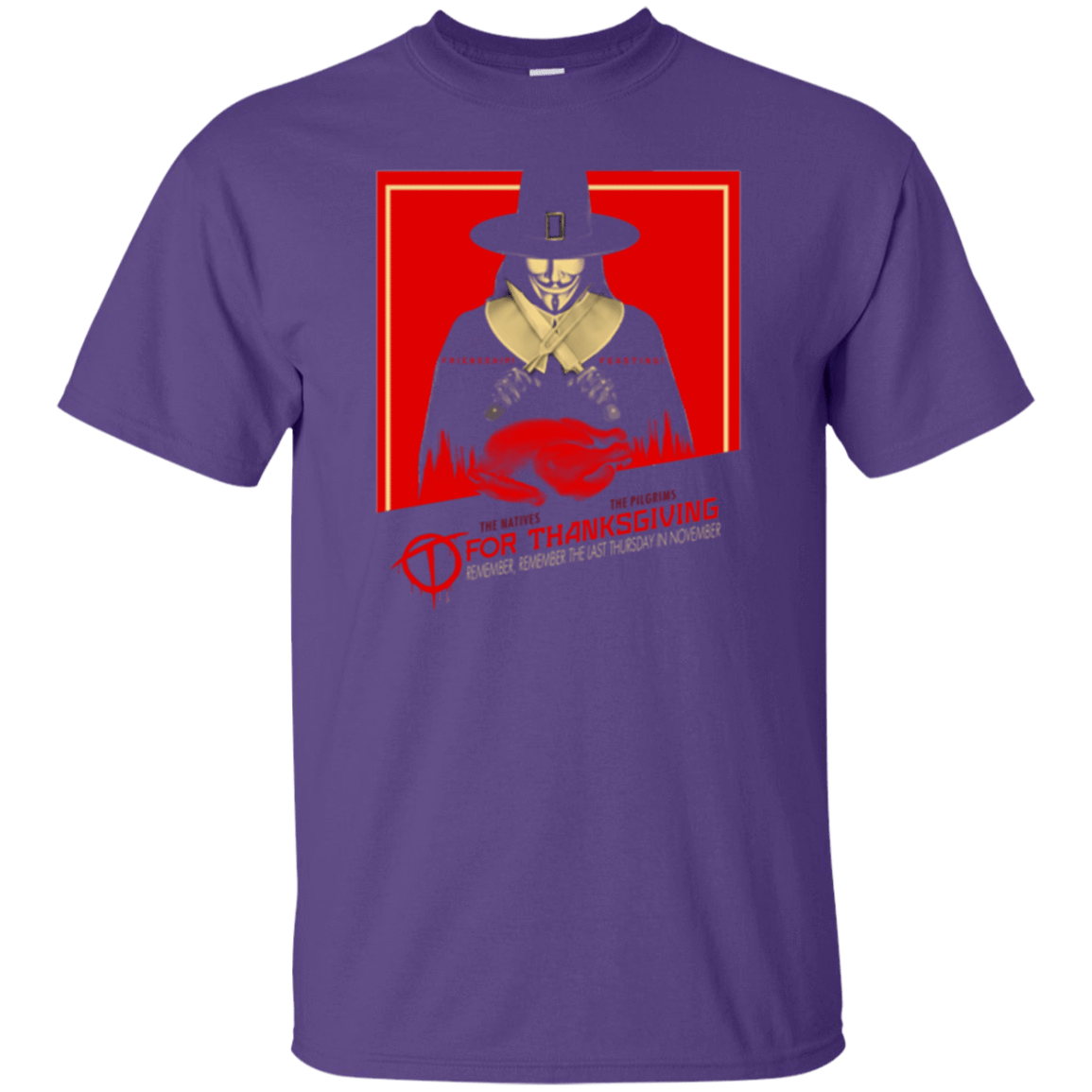 T-Shirts Purple / Small T for Thanksgiving T-Shirt