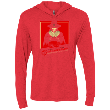 T-Shirts Vintage Red / X-Small T for Thanksgiving Triblend Long Sleeve Hoodie Tee