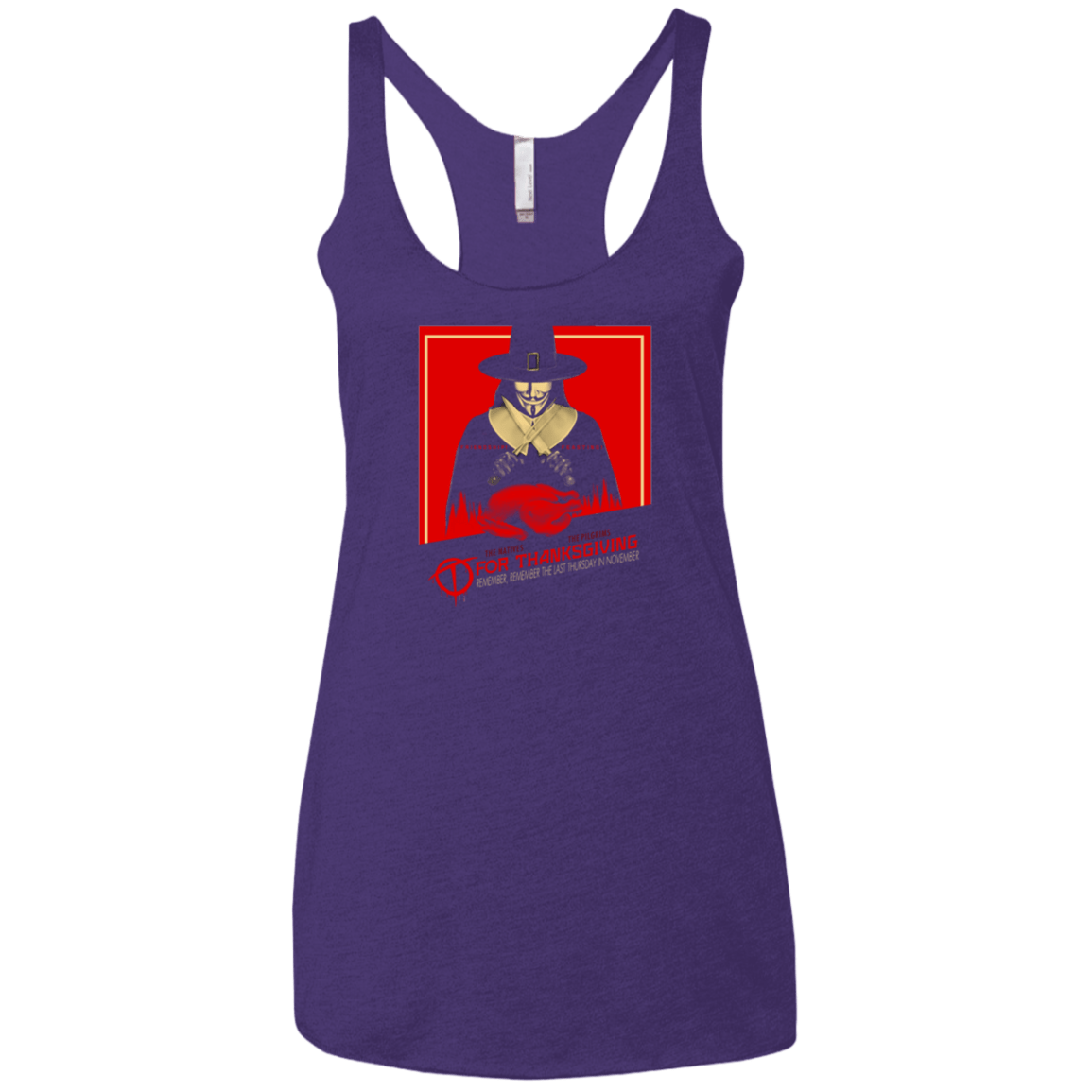 T-Shirts Purple / X-Small T for Thanksgiving Women's Triblend Racerback Tank