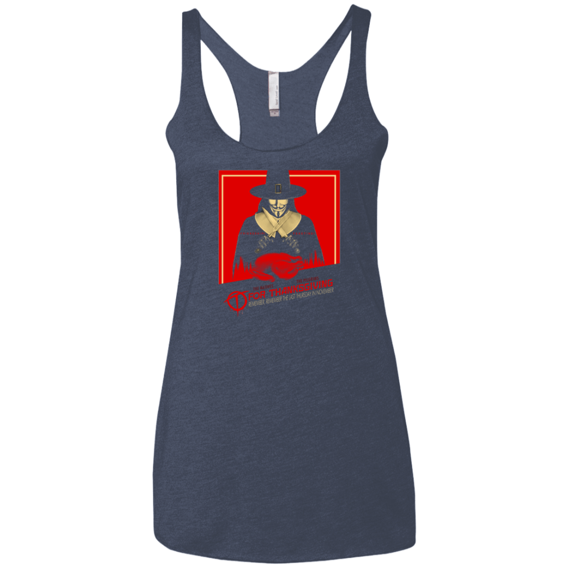 T-Shirts Vintage Navy / X-Small T for Thanksgiving Women's Triblend Racerback Tank