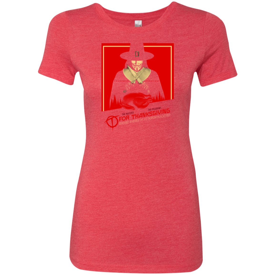 T-Shirts Vintage Red / Small T for Thanksgiving Women's Triblend T-Shirt