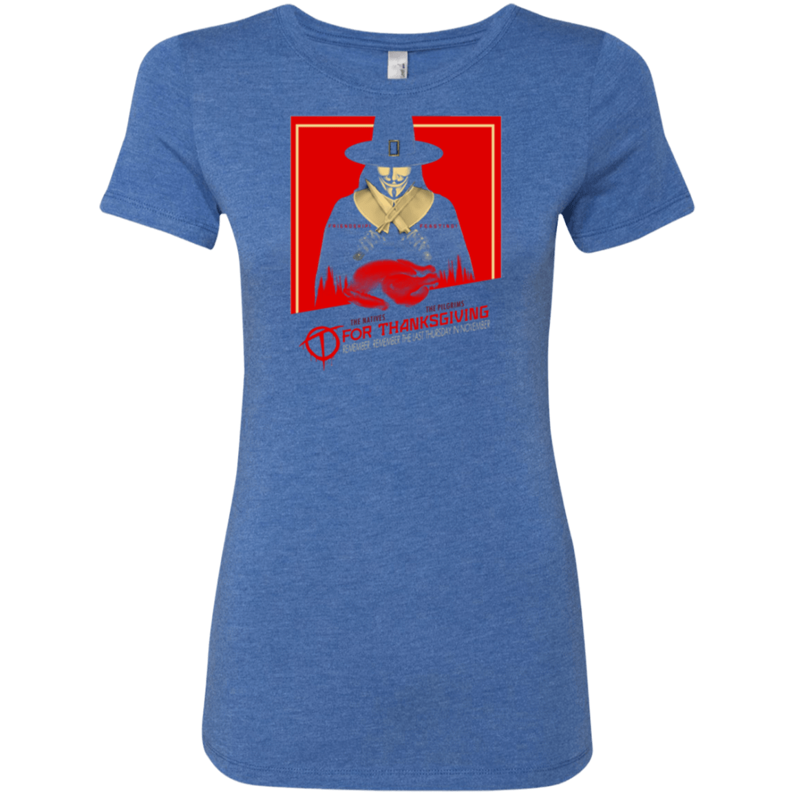 T-Shirts Vintage Royal / Small T for Thanksgiving Women's Triblend T-Shirt