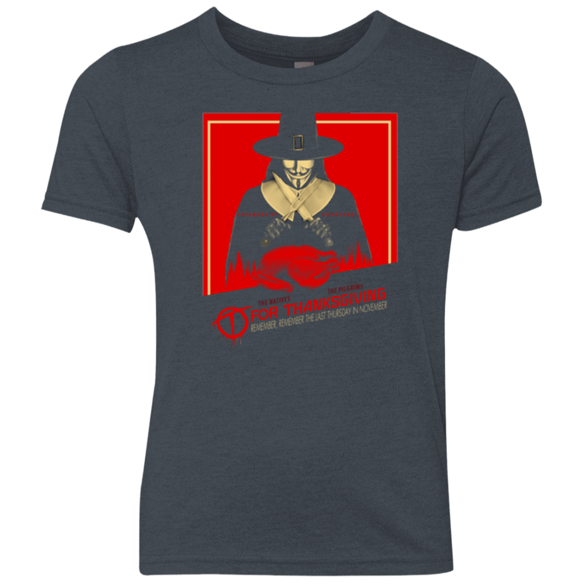 T-Shirts Vintage Navy / YXS T for Thanksgiving Youth Triblend T-Shirt