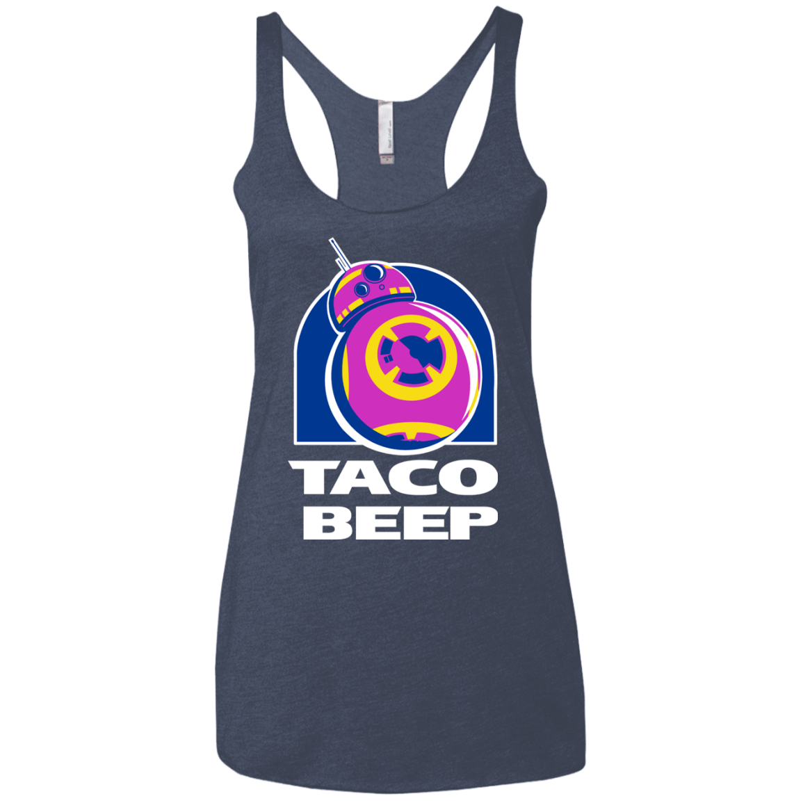 T-Shirts Vintage Navy / X-Small Taco Beep Women's Triblend Racerback Tank