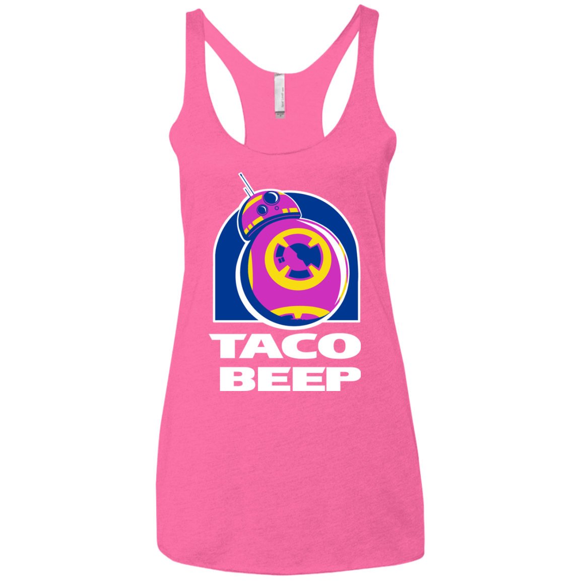 T-Shirts Vintage Pink / X-Small Taco Beep Women's Triblend Racerback Tank