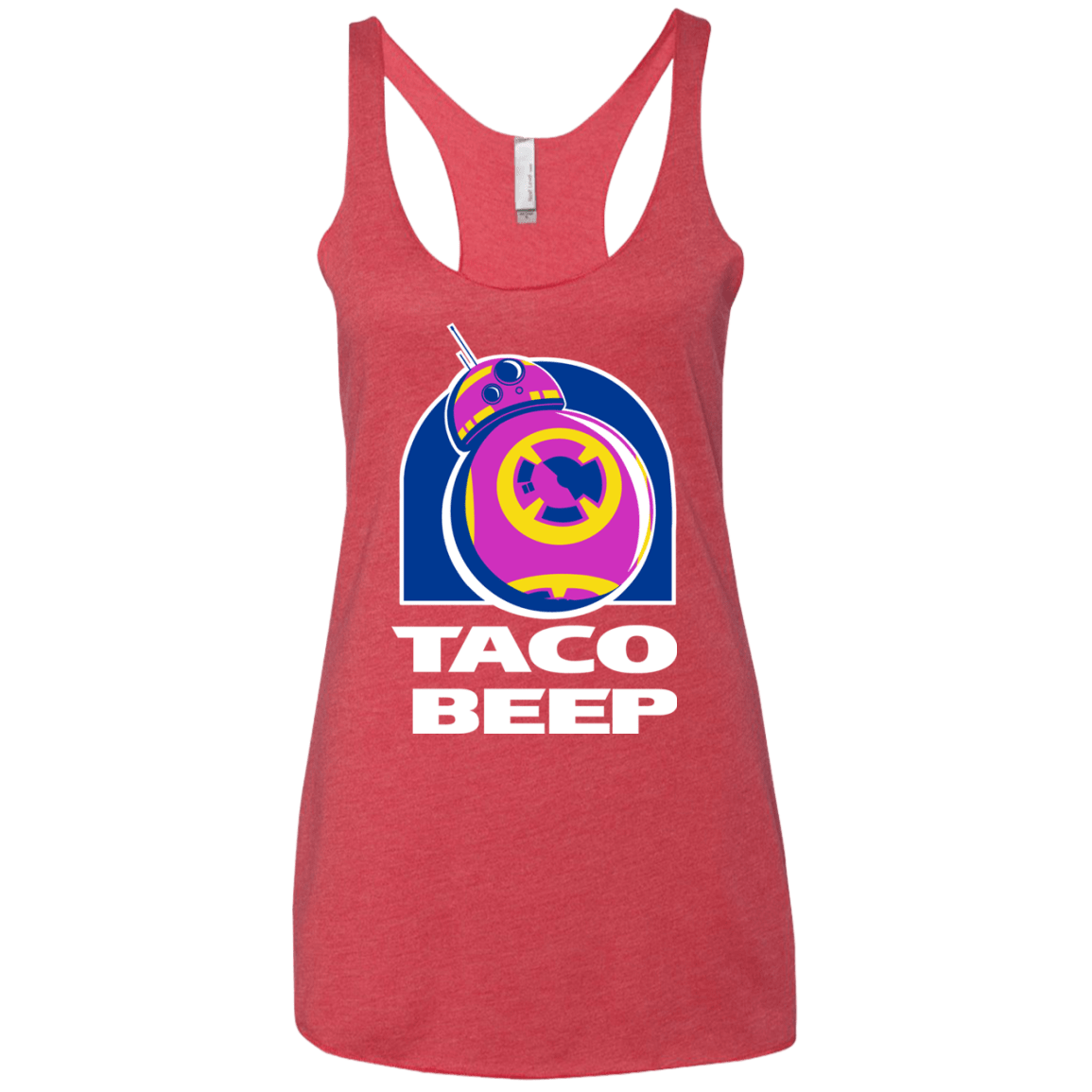 T-Shirts Vintage Red / X-Small Taco Beep Women's Triblend Racerback Tank