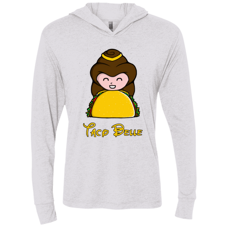 T-Shirts Heather White / X-Small Taco Belle Triblend Long Sleeve Hoodie Tee