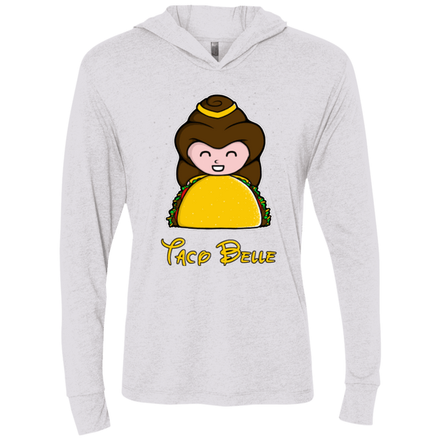 T-Shirts Heather White / X-Small Taco Belle Triblend Long Sleeve Hoodie Tee