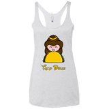 T-Shirts Heather White / X-Small Taco Belle Women's Triblend Racerback Tank