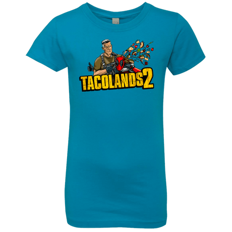 T-Shirts Turquoise / YXS TACOLANDS 2 Girls Premium T-Shirt