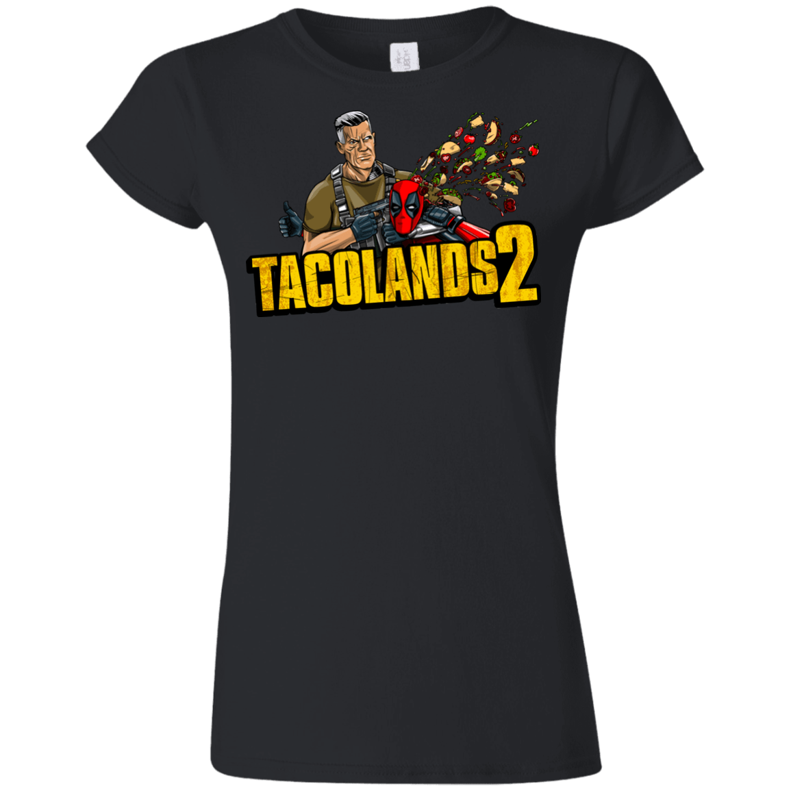 T-Shirts Black / S TACOLANDS 2 Junior Slimmer-Fit T-Shirt