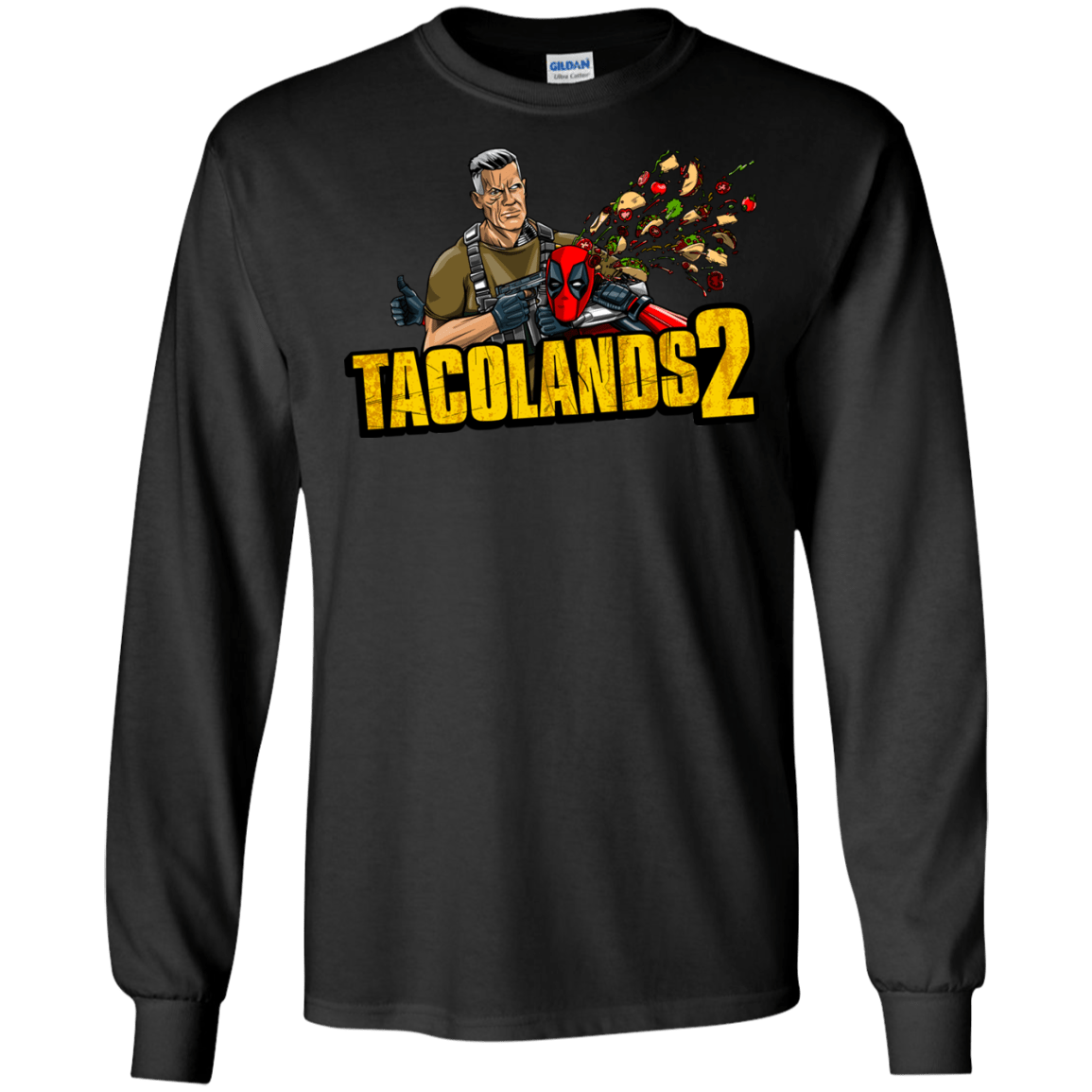 T-Shirts Black / S TACOLANDS 2 Men's Long Sleeve T-Shirt