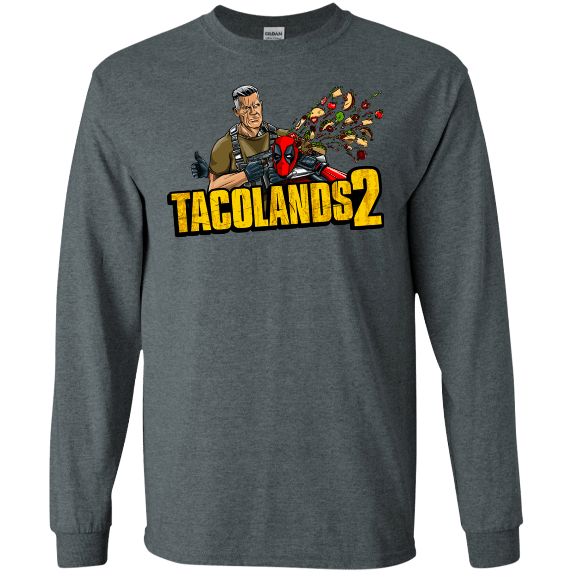 T-Shirts Dark Heather / S TACOLANDS 2 Men's Long Sleeve T-Shirt