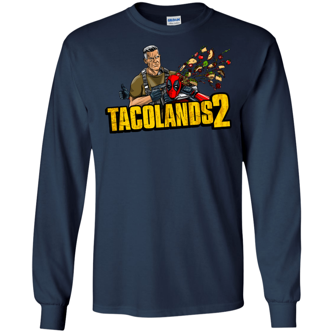 T-Shirts Navy / S TACOLANDS 2 Men's Long Sleeve T-Shirt