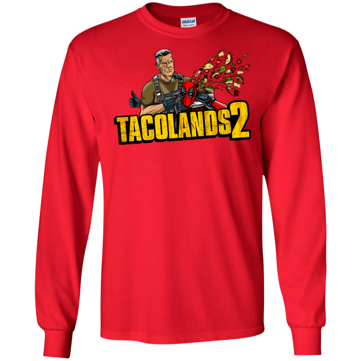 T-Shirts Red / S TACOLANDS 2 Men's Long Sleeve T-Shirt