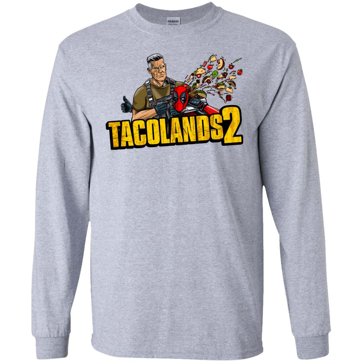 T-Shirts Sport Grey / S TACOLANDS 2 Men's Long Sleeve T-Shirt