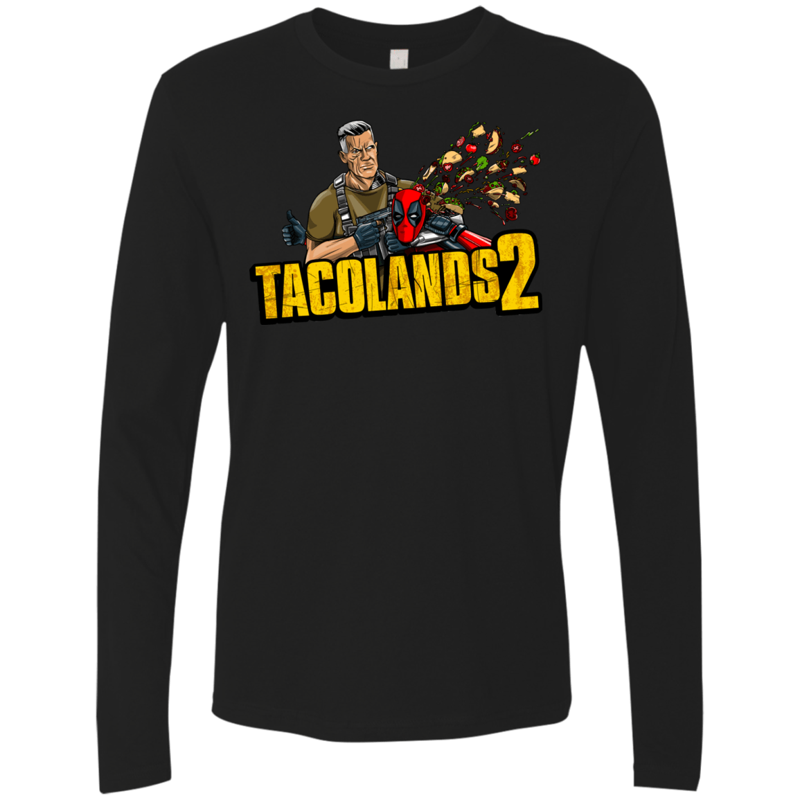 T-Shirts Black / S TACOLANDS 2 Men's Premium Long Sleeve
