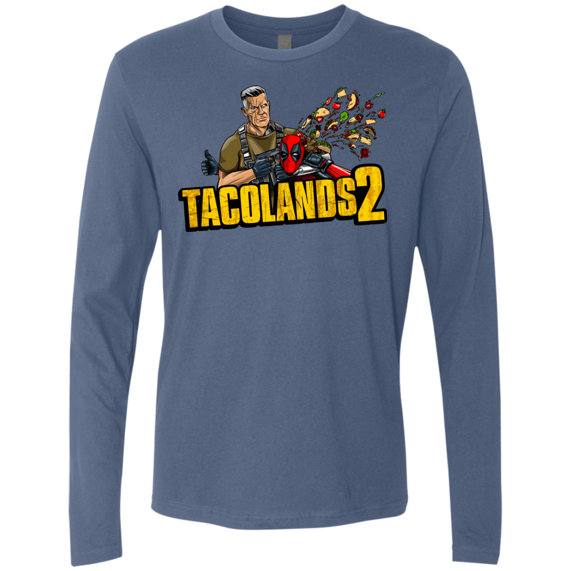T-Shirts Indigo / S TACOLANDS 2 Men's Premium Long Sleeve