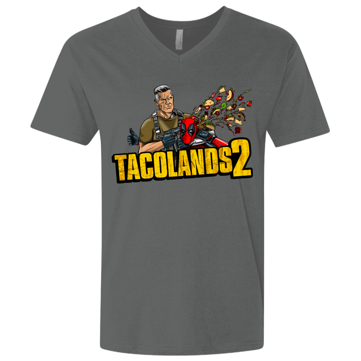 T-Shirts Heavy Metal / X-Small TACOLANDS 2 Men's Premium V-Neck