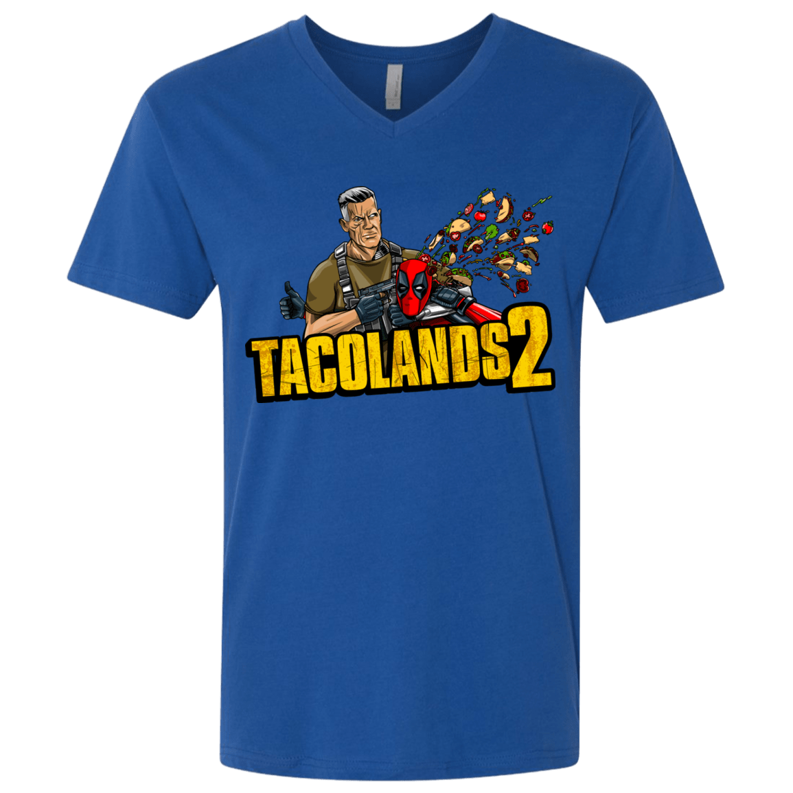 T-Shirts Royal / X-Small TACOLANDS 2 Men's Premium V-Neck