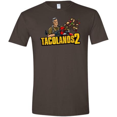 T-Shirts Dark Chocolate / S TACOLANDS 2 Men's Semi-Fitted Softstyle