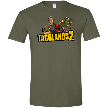 T-Shirts Military Green / S TACOLANDS 2 Men's Semi-Fitted Softstyle