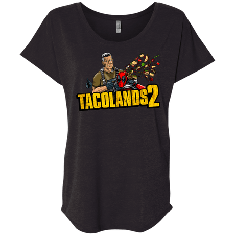 T-Shirts Vintage Black / X-Small TACOLANDS 2 Triblend Dolman Sleeve