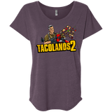 T-Shirts Vintage Purple / X-Small TACOLANDS 2 Triblend Dolman Sleeve