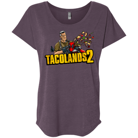 T-Shirts Vintage Purple / X-Small TACOLANDS 2 Triblend Dolman Sleeve