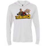T-Shirts Heather White / X-Small TACOLANDS 2 Triblend Long Sleeve Hoodie Tee