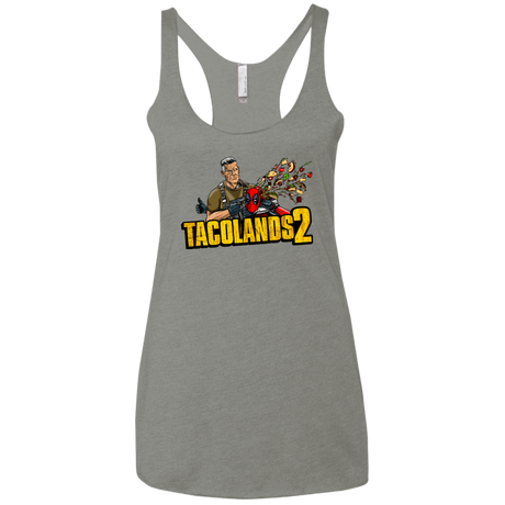 T-Shirts Venetian Grey / X-Small TACOLANDS 2 Women's Triblend Racerback Tank