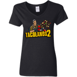 T-Shirts Black / S TACOLANDS 2 Women's V-Neck T-Shirt