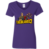 T-Shirts Purple / S TACOLANDS 2 Women's V-Neck T-Shirt