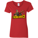 T-Shirts Red / S TACOLANDS 2 Women's V-Neck T-Shirt