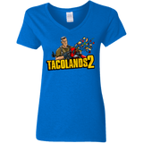 T-Shirts Royal / S TACOLANDS 2 Women's V-Neck T-Shirt