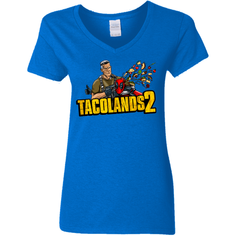 T-Shirts Royal / S TACOLANDS 2 Women's V-Neck T-Shirt