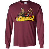 T-Shirts Maroon / YS TACOLANDS 2 Youth Long Sleeve T-Shirt
