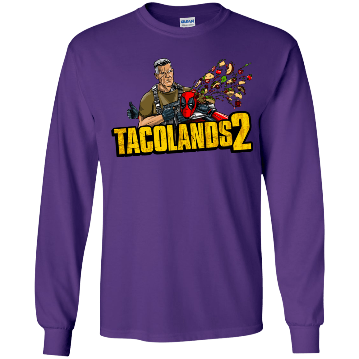 T-Shirts Purple / YS TACOLANDS 2 Youth Long Sleeve T-Shirt