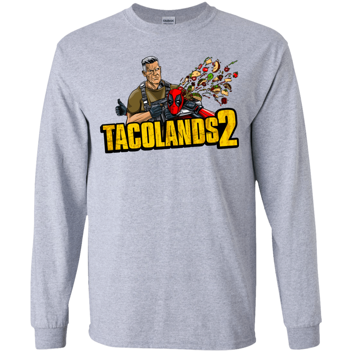 T-Shirts Sport Grey / YS TACOLANDS 2 Youth Long Sleeve T-Shirt