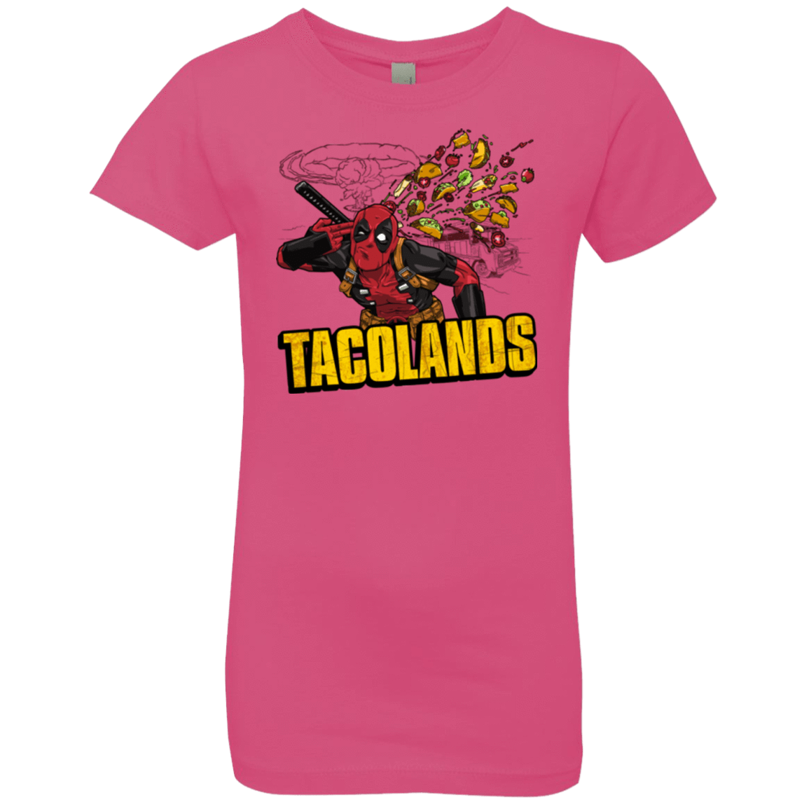 T-Shirts Hot Pink / YXS Tacolands Girls Premium T-Shirt