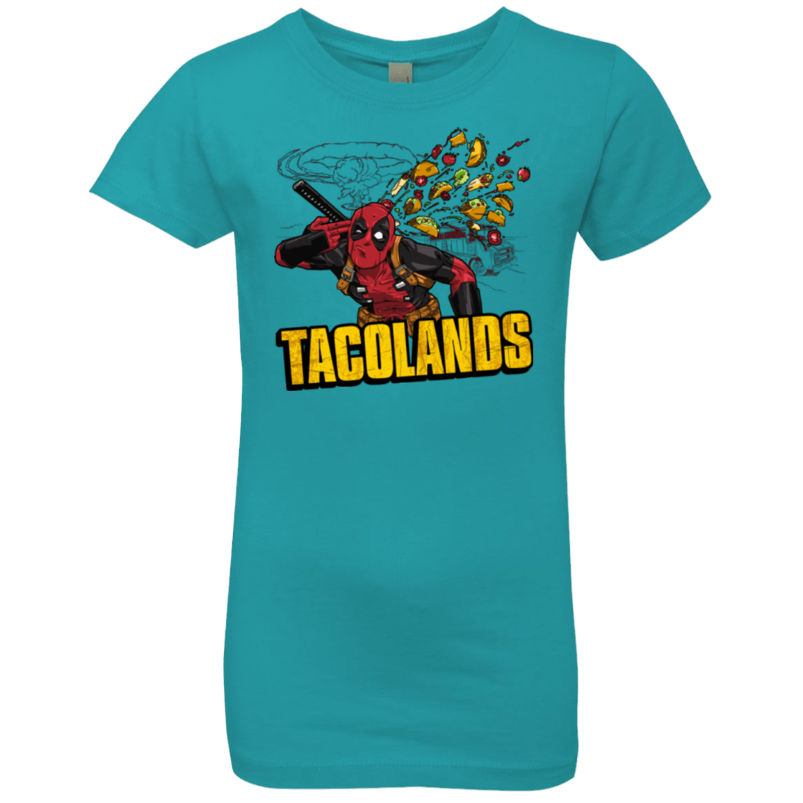 T-Shirts Tahiti Blue / YXS Tacolands Girls Premium T-Shirt
