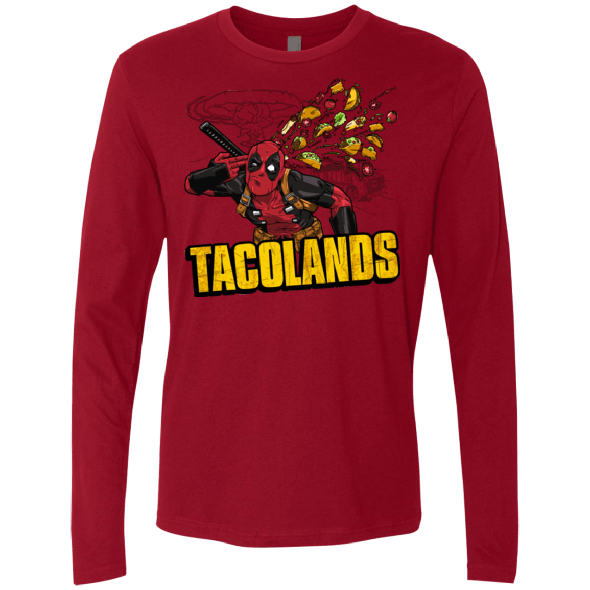 T-Shirts Cardinal / Small Tacolands Men's Premium Long Sleeve