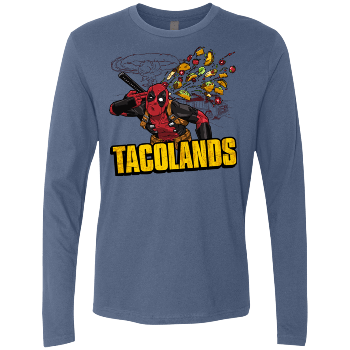 T-Shirts Indigo / Small Tacolands Men's Premium Long Sleeve