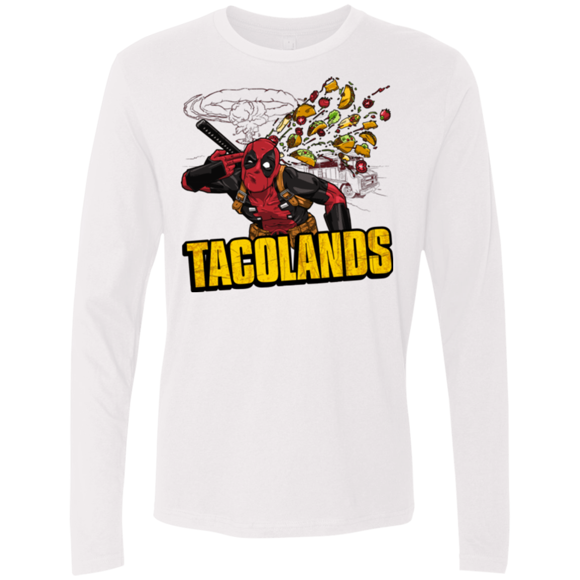 T-Shirts White / Small Tacolands Men's Premium Long Sleeve