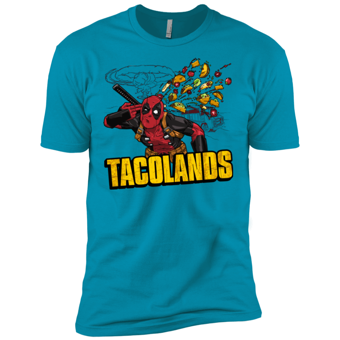 T-Shirts Turquoise / X-Small Tacolands Men's Premium T-Shirt