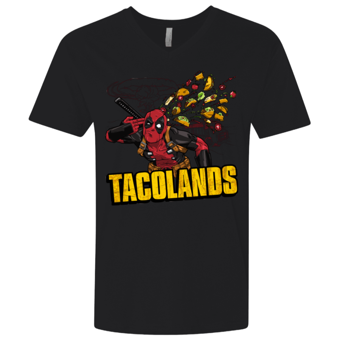 T-Shirts Black / X-Small Tacolands Men's Premium V-Neck