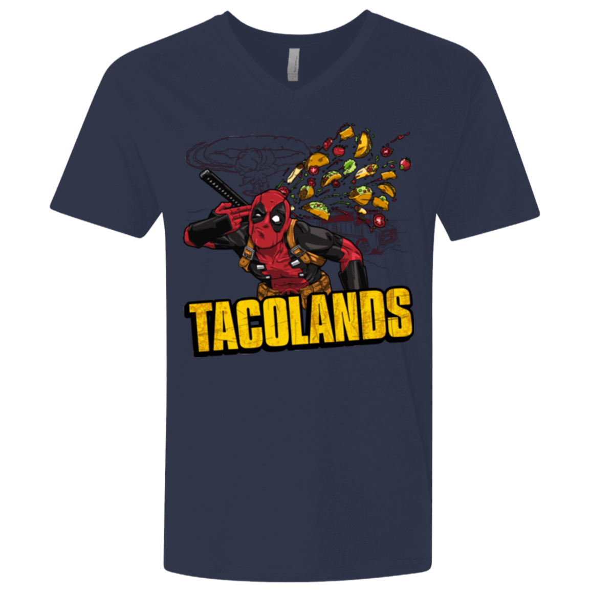 T-Shirts Midnight Navy / X-Small Tacolands Men's Premium V-Neck