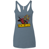 T-Shirts Indigo / X-Small Tacolands Women's Triblend Racerback Tank