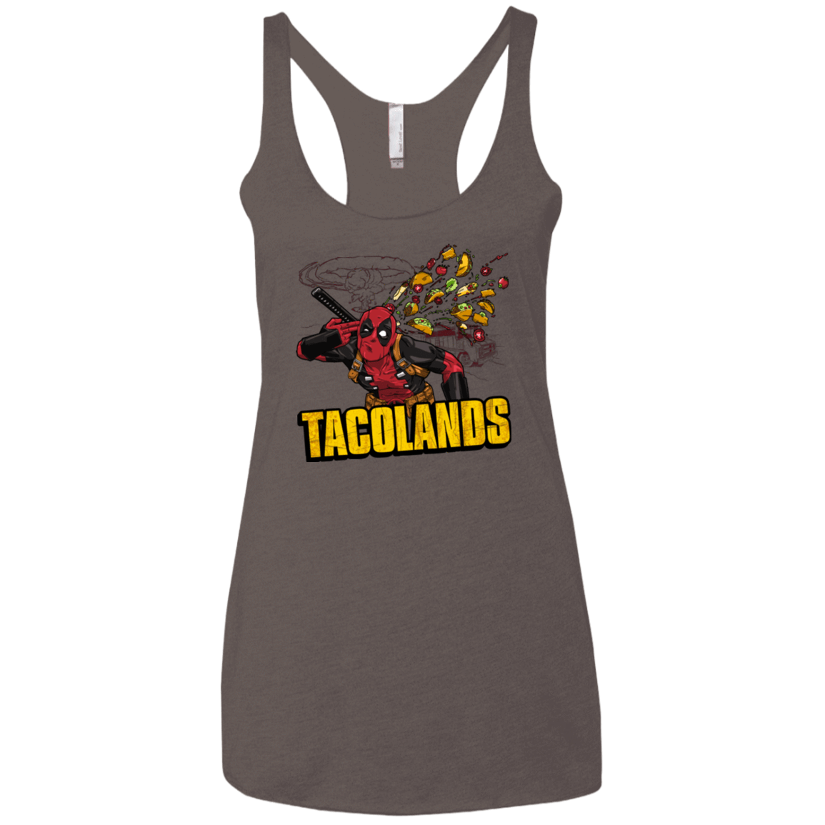 T-Shirts Macchiato / X-Small Tacolands Women's Triblend Racerback Tank
