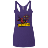 T-Shirts Purple / X-Small Tacolands Women's Triblend Racerback Tank